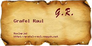 Grafel Raul névjegykártya